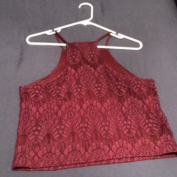 Pac Sun Kendal + Kylie maroon Crop Top - Picture 4 of 5
